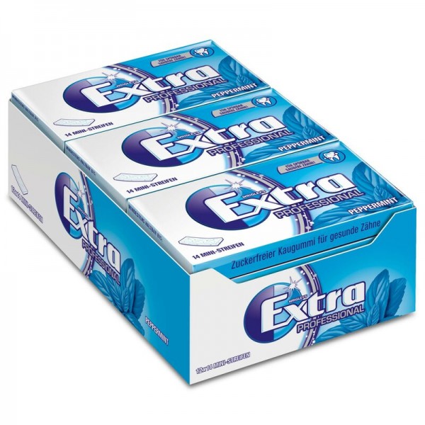 WRIGLEYS EXTRA PROFESSIONELL PEPPERMINT 14ST | 12 PACK