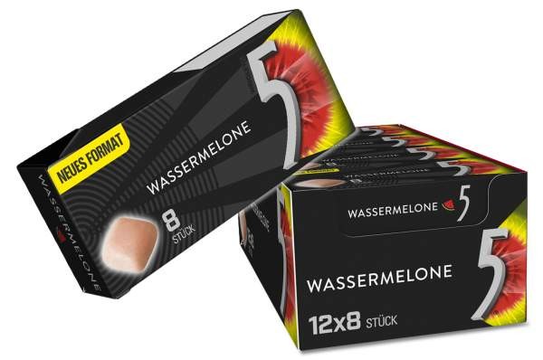 WRIGLEYS 5 GUM CUBES WATERMELON 8ST | 12 PACK