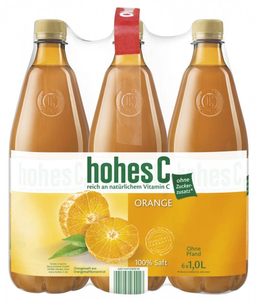 Hohes C Orange 1,0 L 6ER