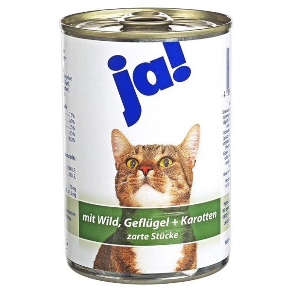 JA! KATZE WILD/GEFLUEGEL 415G