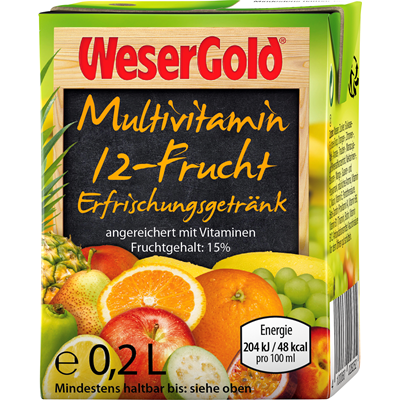 WESERGOLD MULTIVITAMIN | 10-ER PACK | 0,2L 0,28 €
