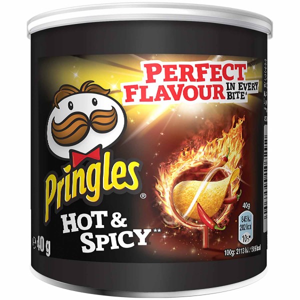 PRINGLES HOT & SPICY 40G 12STK